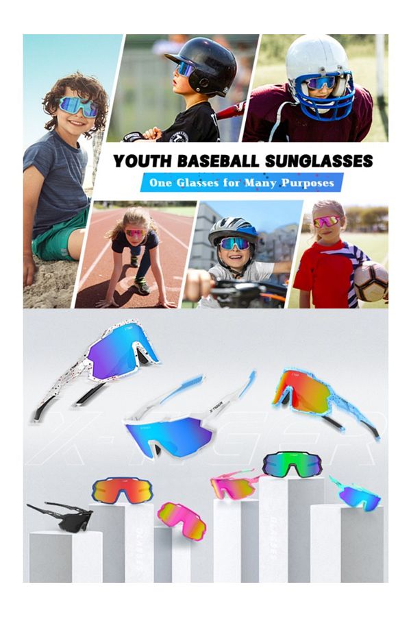 X TIGER Cycling Glasses Fashion Children Sports Sunglasses Running Hiking Fishing Anti Glare Eyew. Trendyol