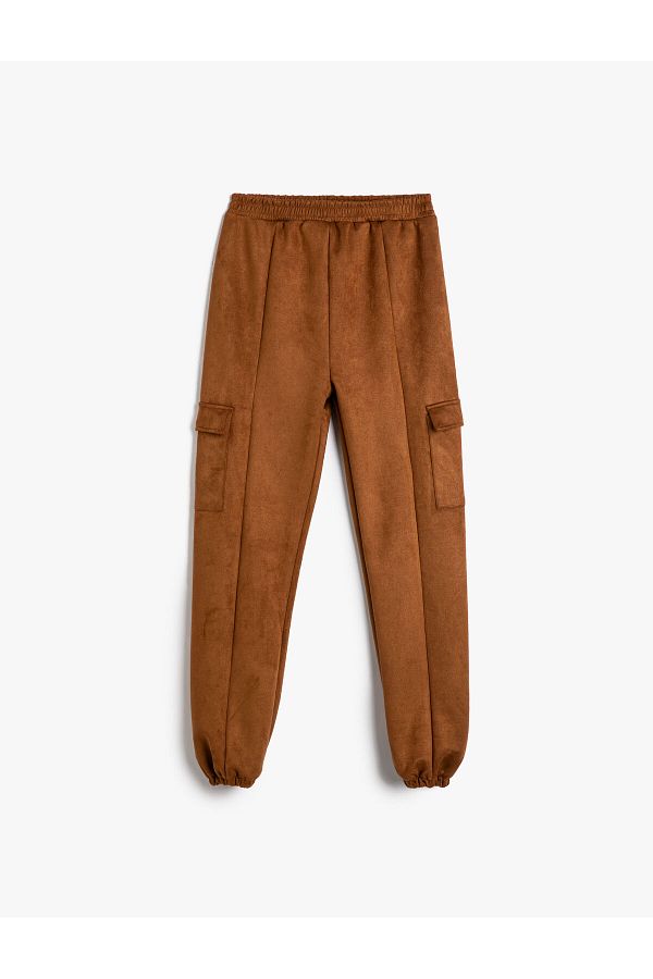 Koton-Basic Jogger Sweatpants with Pocket Detail - Elastic Waist 1