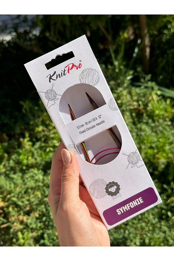 KnitPro-Symfonie 80 سم - 5.5 مم أسياخ خطية ثابتة 1