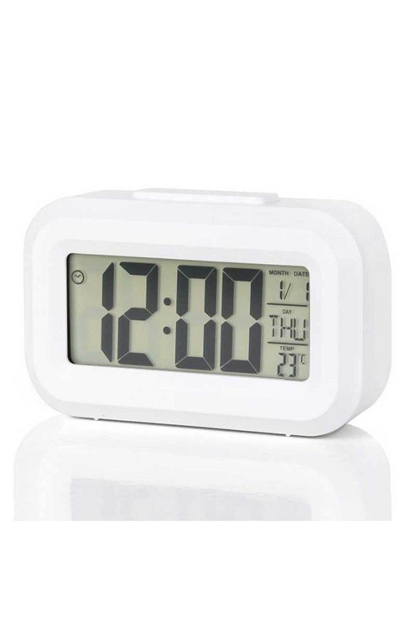 Choice-White Mini Timer Smart Clock Children Alarm Clock Student Time Manager Desktop Silent Bedside Electr 1