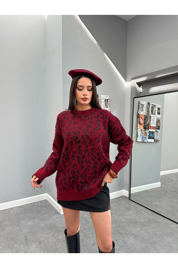 ESRAHELVACI-Leo Pattern Oversize Sweater 1