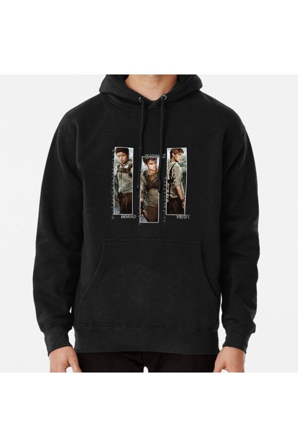 Hvit Stein-Maze Runner - Minho, Thomas, Newt Printed Sweatshirt 1