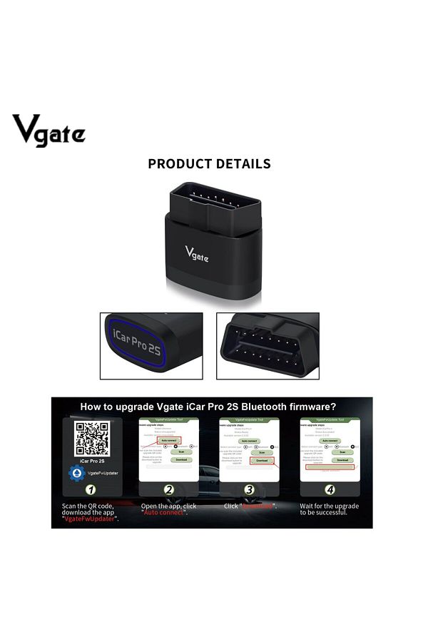 Choice-New Vgate iCar Pro 2S ELM327 Bluetooth 5.3 for Android/IOS/PC OBD2 Car Diagnostic Tool elm 327 Up... 1