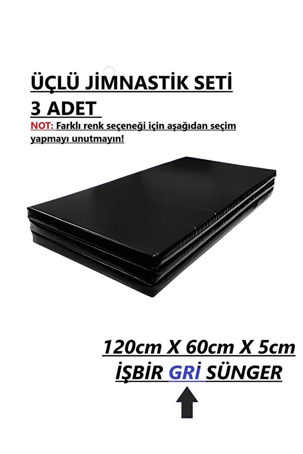 gürteks Üçlü Set 60x120x5 Cm Çocuk Jimnastik Minderi (PVC)