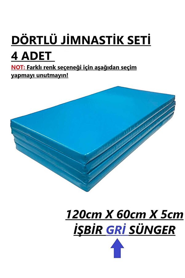 gürteks Dörtlü Set 60x120x5 cm Çocuk Jimnastik Minderi (PVC)