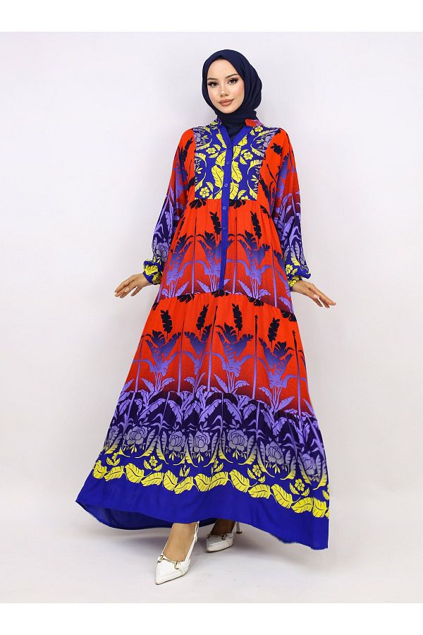 ZENANE-Zenane Red Hijab Dress 1