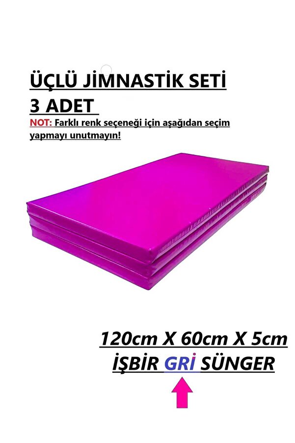gürteks Üçlü Set 60x120x5 Cm Çocuk Jimnastik Minderi (PVC)