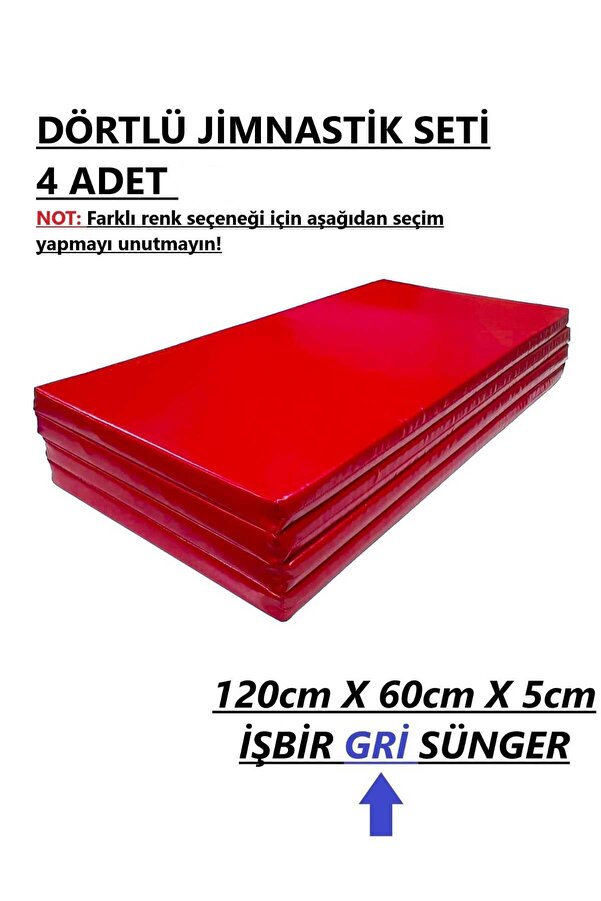 gürteks Dörtlü Set 60x120x5 Cm Çocuk Jimnastik Minderi (PVC)