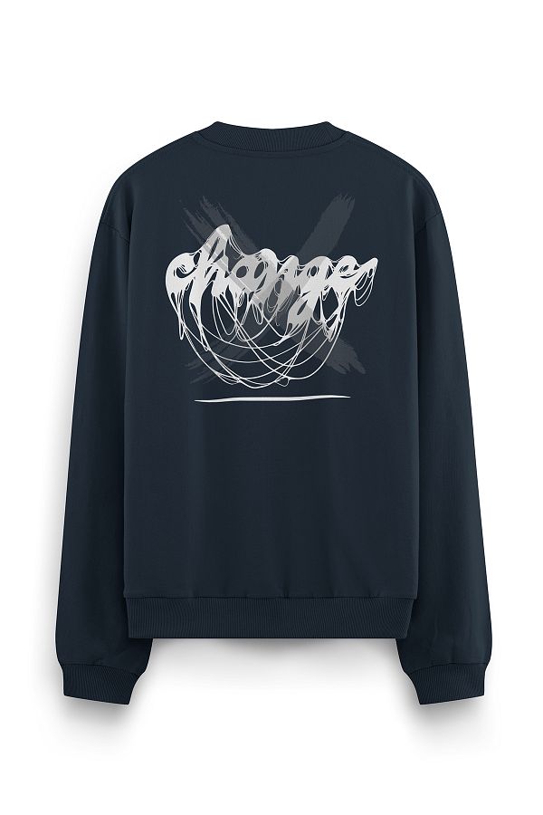 Overoz-Albastru Noapte Oversize Notă Schimbare Spate Imprimat Scrisoare Hanorac Oversize S1205 1