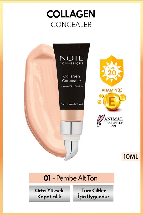 NOTE-Collagen Concealer Spf 20 - under Eye Concealer with Collagen Content, 01 Light 1