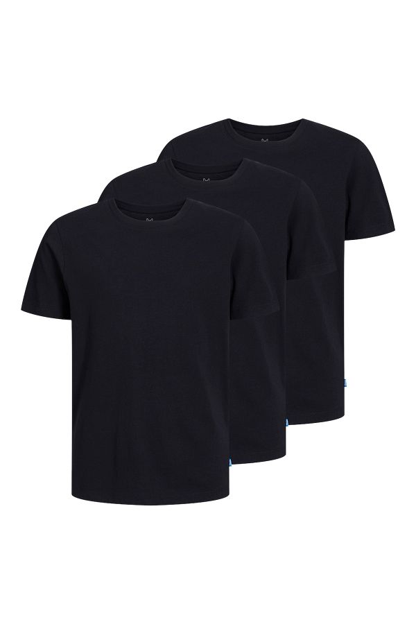 Jack & Jones-Jjeorganic Basictee Ss 3Pk Mp Jnr Noos - Black 1