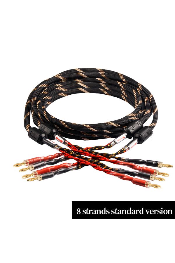 Choice-3m Banana to Banana YYAUDIO One Pair HiFi Speaker Cable High Quality 6N OFC Core with Banana and 24K 1
