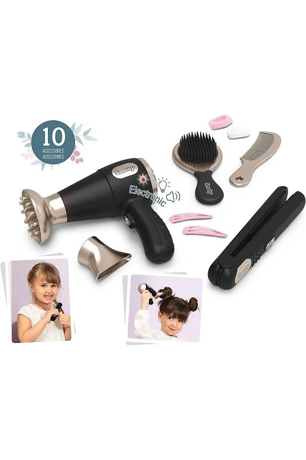 DEDE-One Electronic Hair Dryer Set with Light and Sound Functions for Children 1