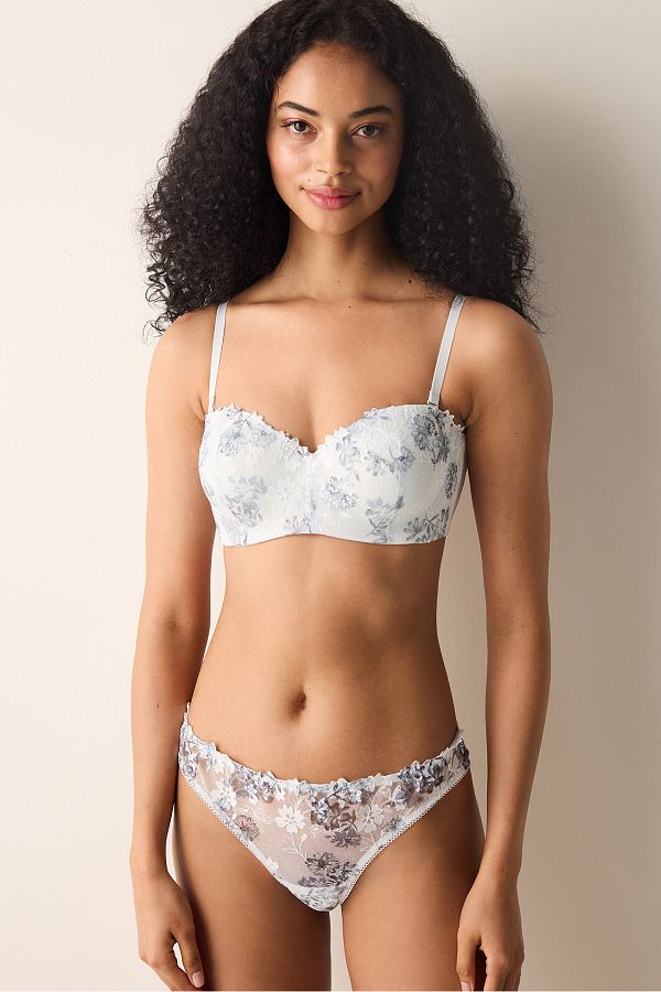 Penti-Sutien din piele Lotus Border gri deschis 1