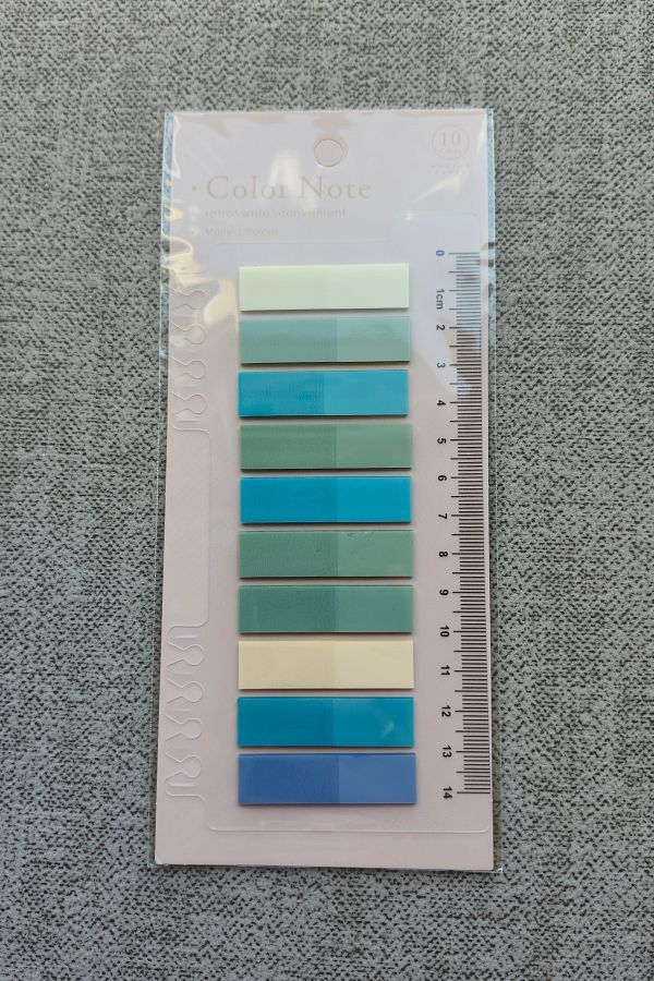 Mona Craftist-Soft Pastel Colored 200 Sheets Post-It Note Paper - Index Sticker with Ruler 1