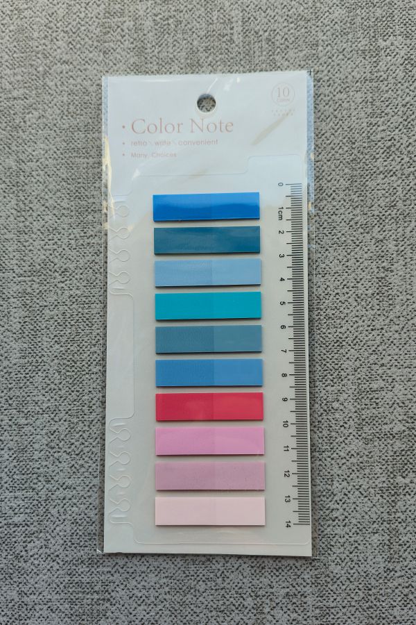 Mona Craftist-Soft Pastel Colored 200 Sheets Post-It Note Paper - Index Sticker with Ruler 1