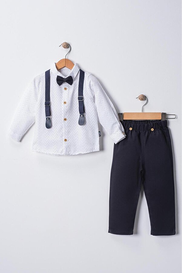 Çelix Kids Bebek&çocuk Bayramlık Salopet Takım Gömlek Pantolon Papyon