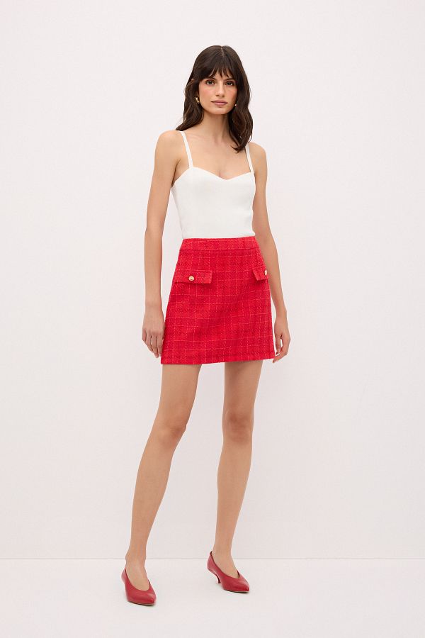 Tweed skirt with pockets on sale