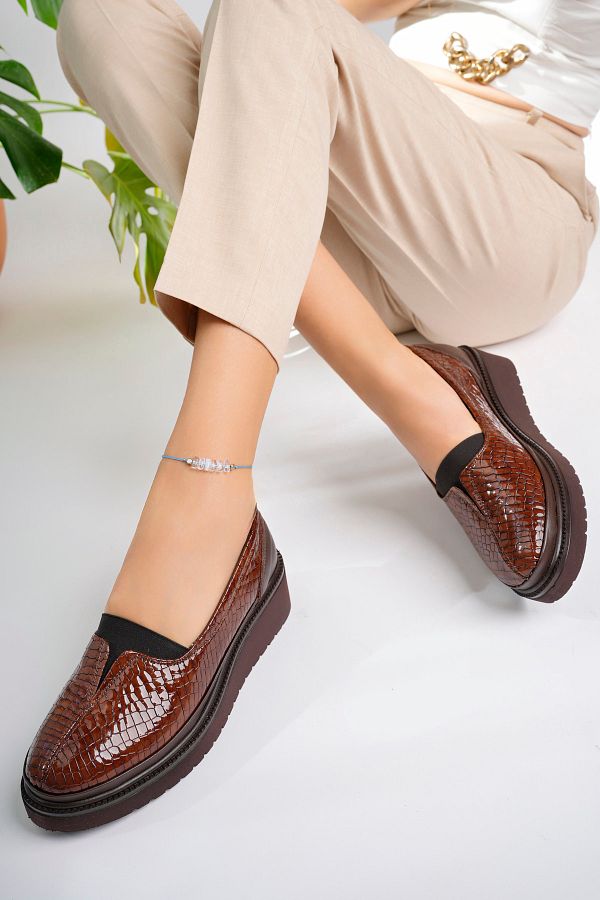 Womens brown crocodile shoes on sale