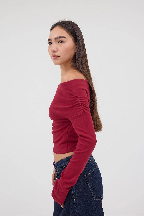 Addax Boat Neck Long Sleeve Blouse B11613 D2 Trendyol