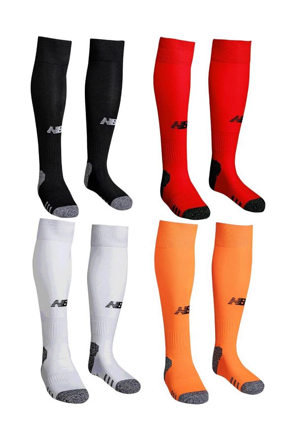 New Balance-Set de 4 jambiere de fotbal Nb Performance - negru, alb, roșu, portocaliu 1