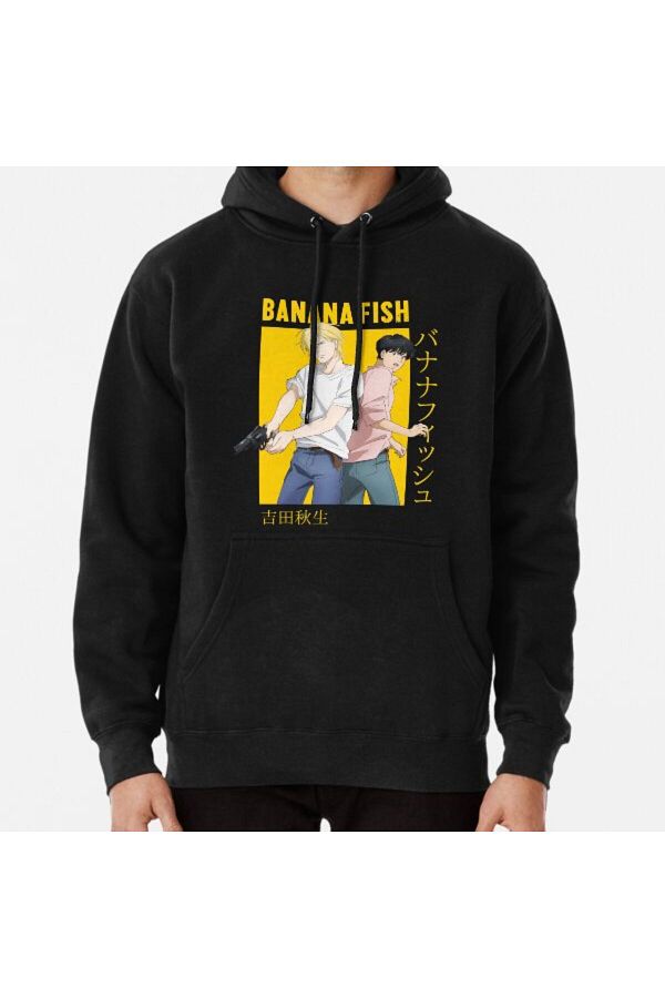 exans moda Eiji Okumura Banana Fish Ash Lynx Card Anime Patterned Sweatshirt Trendyol