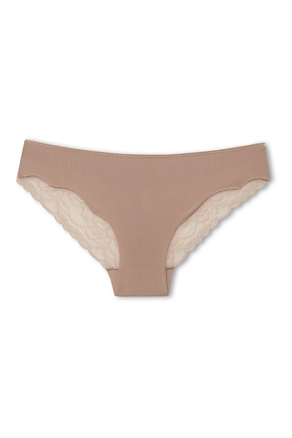 HNX-Interlock Laser Cut Back Lace Slip Women's Panties 1