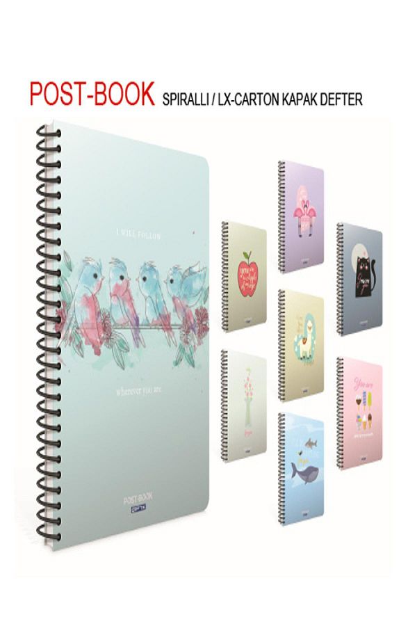 HELSOL-Gıpta Post Book A4 Spiral Cardboard Cover Notebook 100 Sheets Lined 4459000 1