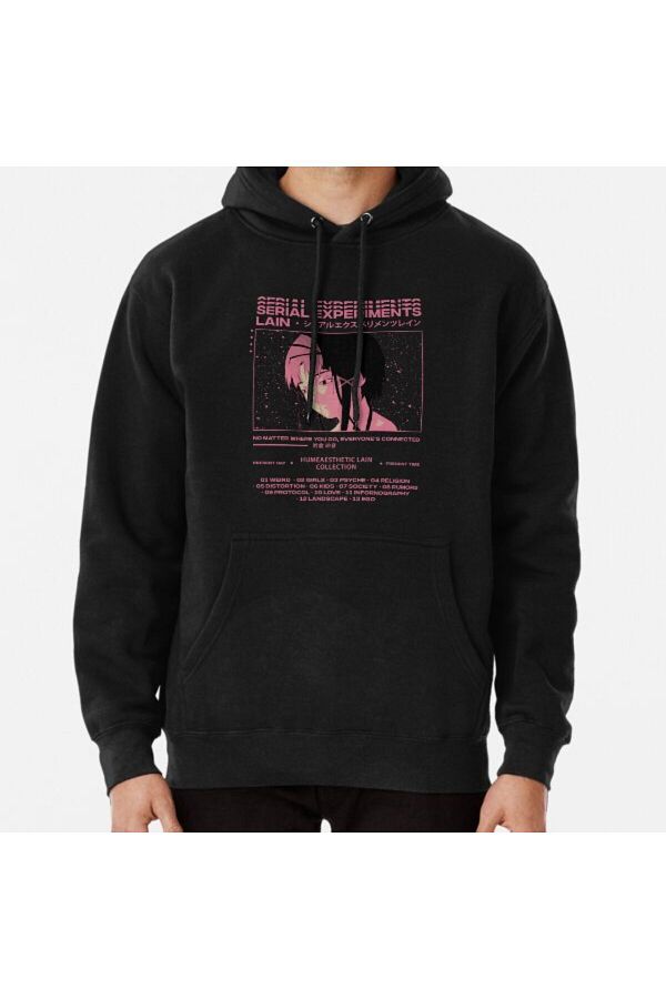 exans moda-Serial Experiments Lain Aesthetic Printed Sweatshirt 1