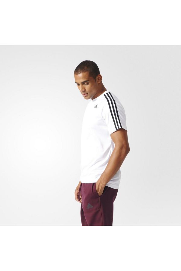adidas Adidas Bk0971 D2M 3S White Men s Sports T Shirt Trendyol