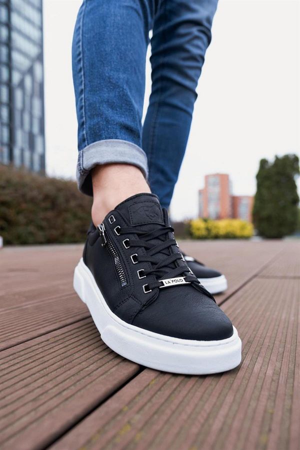 L.A Polo 095 Black Color White Sole Men s Casual Shoes Trendyol