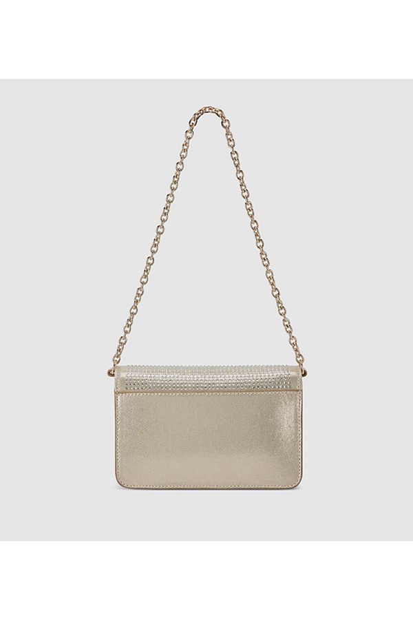 Nine West Women s Gold Aubrey Mini Flap Satchel Bag Trendyol
