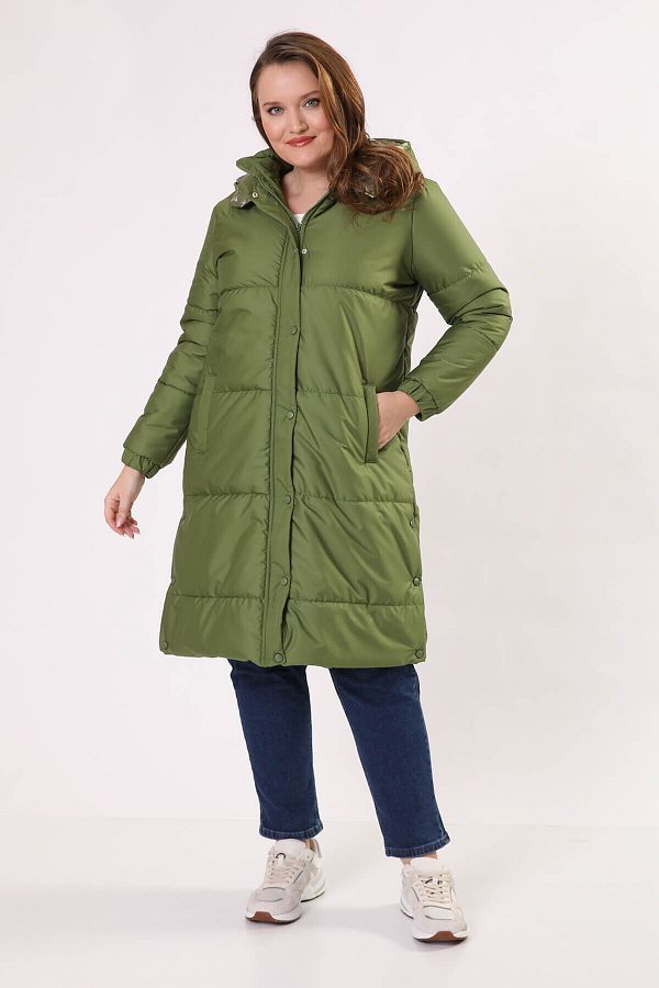 Plus size khaki coat new arrivals
