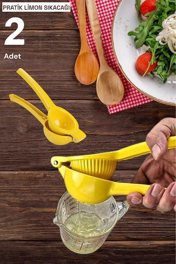 Bayev-2 Pieces Plastic Hand Squeezed Lemon Squeezer - Squeezing to Citrus 1