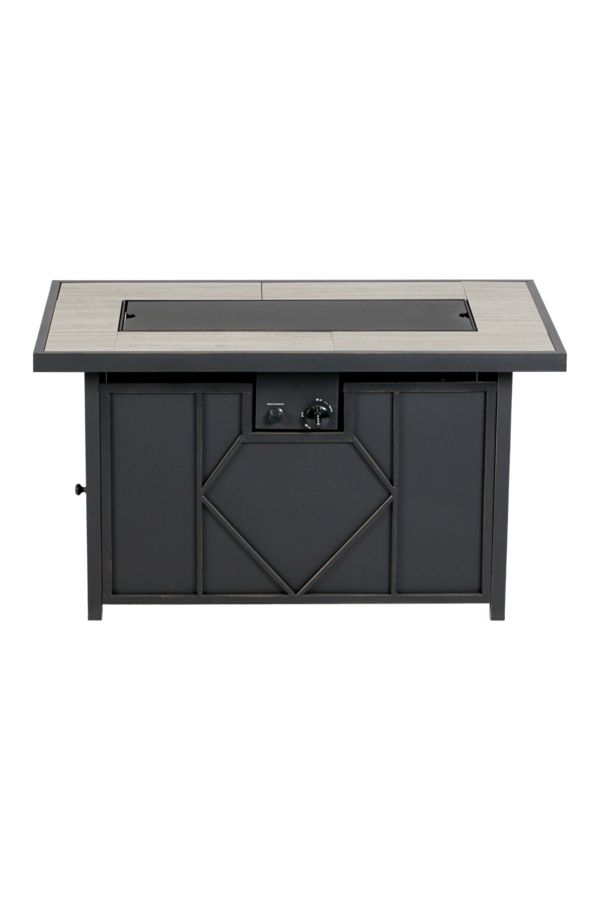 Living Accents-Rust-Resistant Rectangular Gas Fire Pit Table 42inch 1