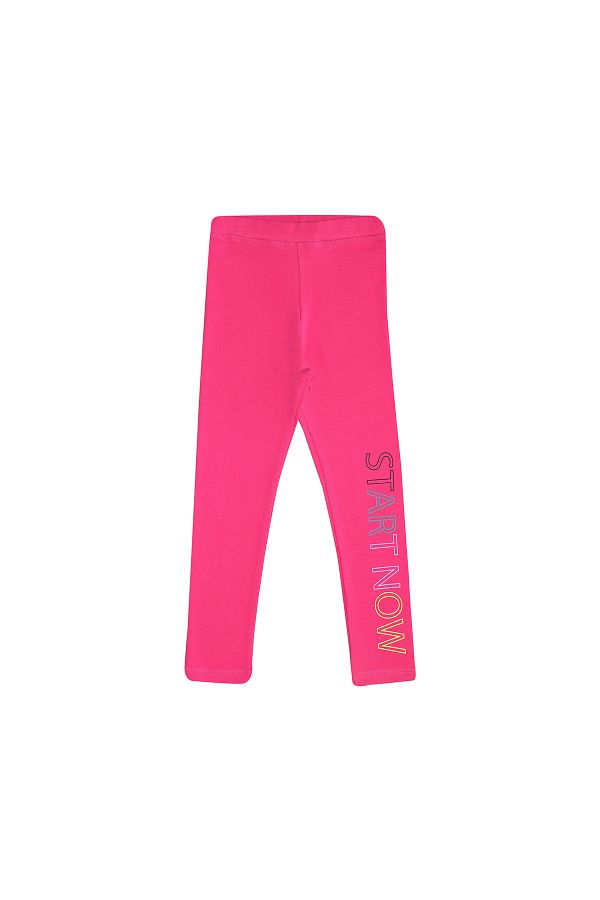 LOVETTI-Fuchsia "Start Now" Printed - Girl's Winter Hooded Leggings 1