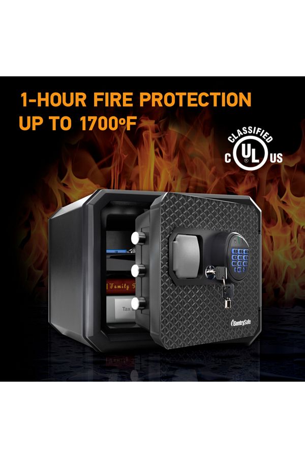 Sentrysafe-Fireproof Digital Combi and Override Key Safe 25kg 1