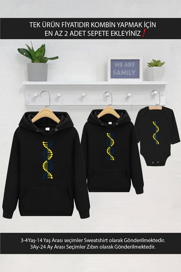 Tshirthane-Galben Bleumarin ADN Tată Fiu Fată ESTE PRET UNIC ARTICOL COMBINAT PENTRU A face MINIMAL 2 BUC. ADAUGĂ ÎN COȘ 1