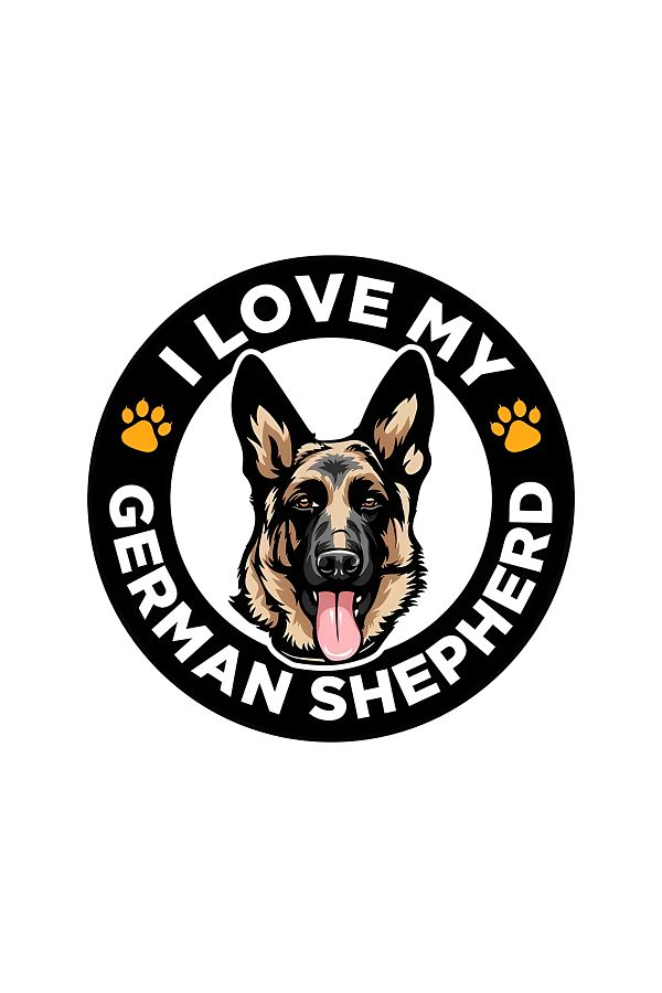 Choice I Love My German Shepherd Creative Vinyl Waterproof Sticker Decal For Car Laptop Wall Window B. Trendyol