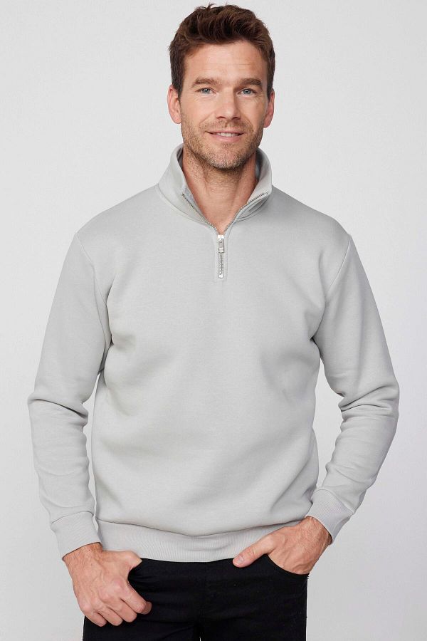Half and half color sweatshirt store