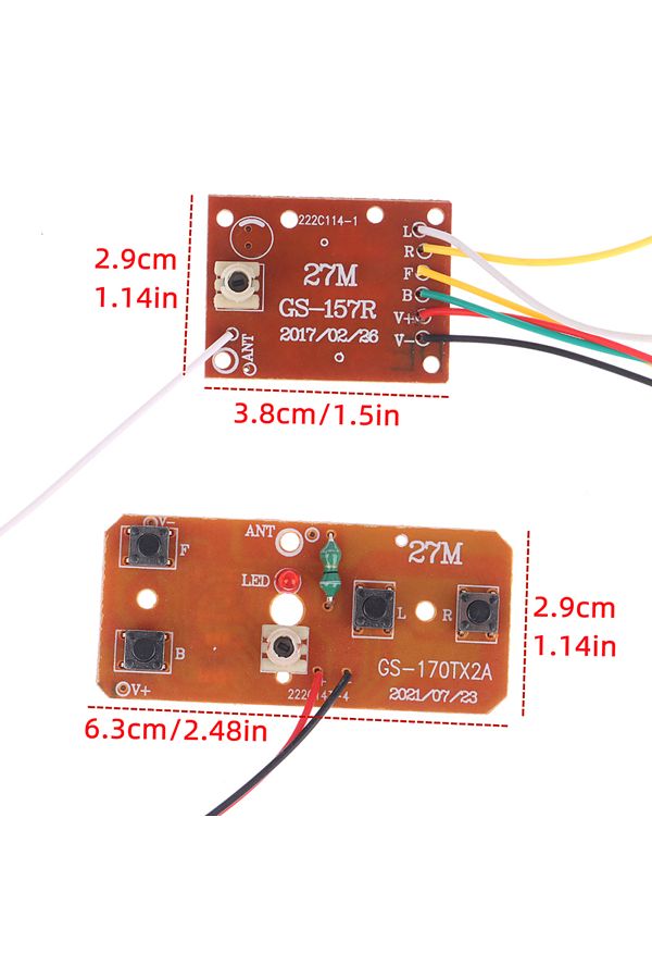 Choice 4CH RC Remote Control Circuit PCB Transmitter Receiver Board RC Car Accessories with Antenna Radi. Trendyol