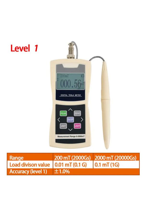 Choice-Digital Tesla Meter 1%/2%/5% Accuracy 0-2400mT  Permanent Magnet Gauss  Handheld Magnetic Flux Su... 1
