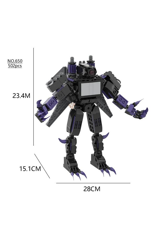 Choice City Creative Skibidi Titan Building Block DIY Clock King Monitor Brick Model Electric Drill TV B. Trendyol