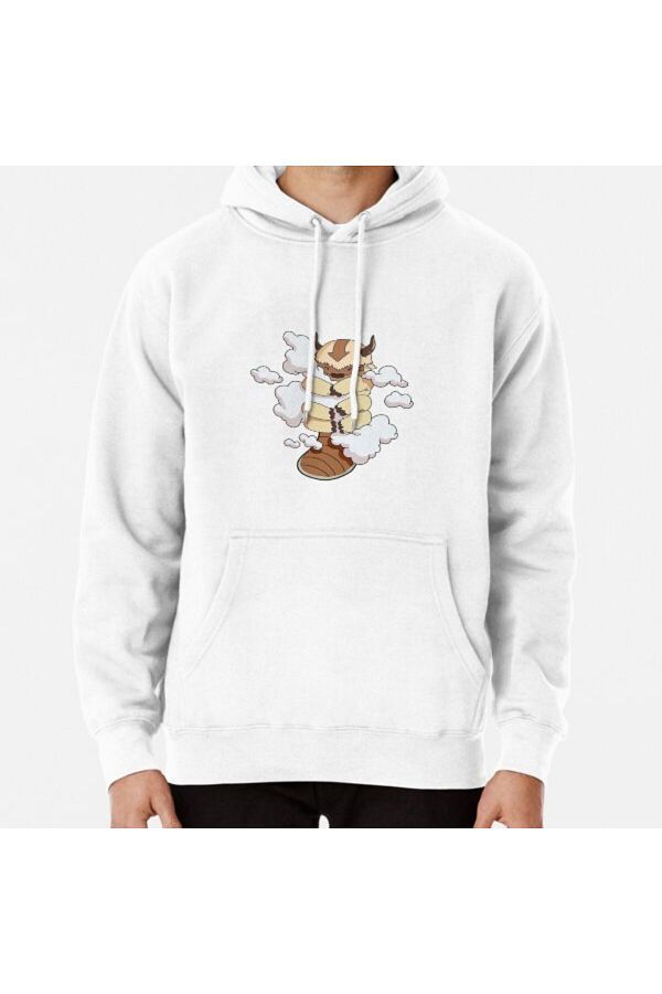 Hvit Stein-Avatar - The Last Airbender Printed Appa Cuddling Clouds φούτερ 1