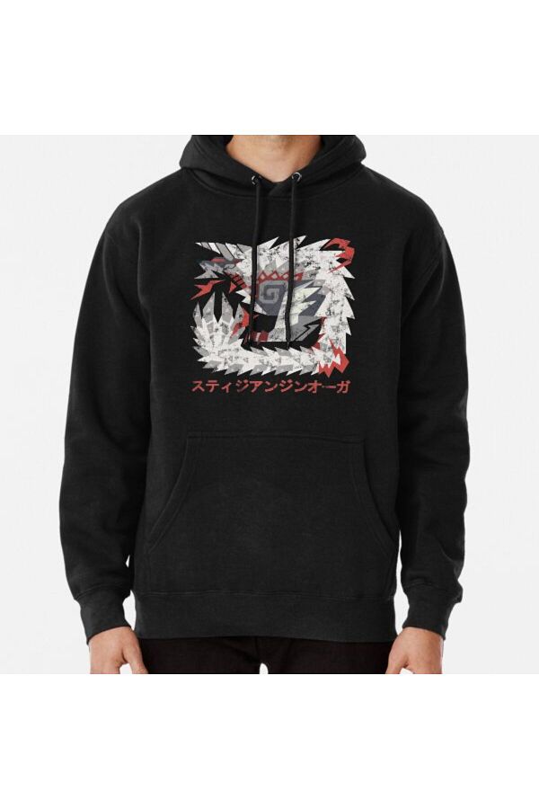 Hvit Stein Monster Hunter World Iceborne Stygian Zinogre Kanji Printed Sweatshirt Trendyol