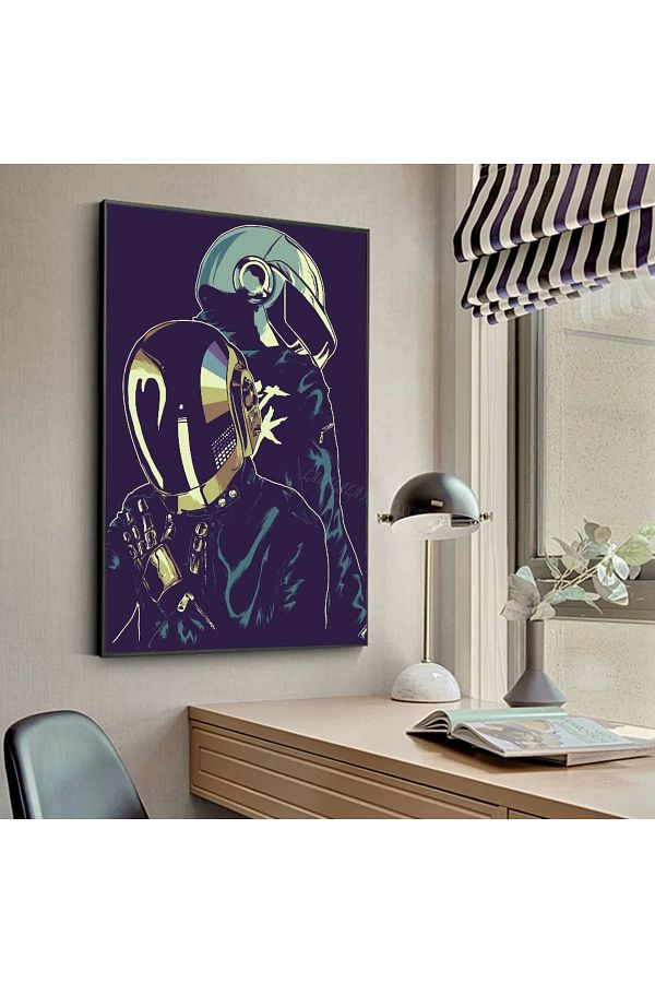 Choice-1pc Daft Punk Rock Band Poster HD Posters Home Room Bar Cafe Decor Art Wall Painting Picture 1