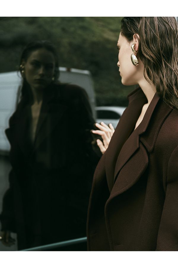 Koton-Double Breasted Blazer Jacket with Button Cap and Pocket 1