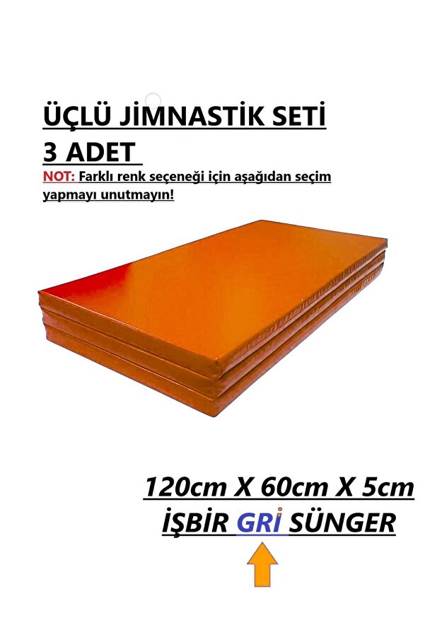 gürteks Üçlü Set 60x120x5 Cm Çocuk Jimnastik Minderi (PVC)