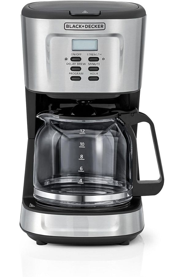 Black&Decker-900W Programmable Coffee Maker - 12 Cups, 1.5L Glass Carafe, Digital Lcd Display 1