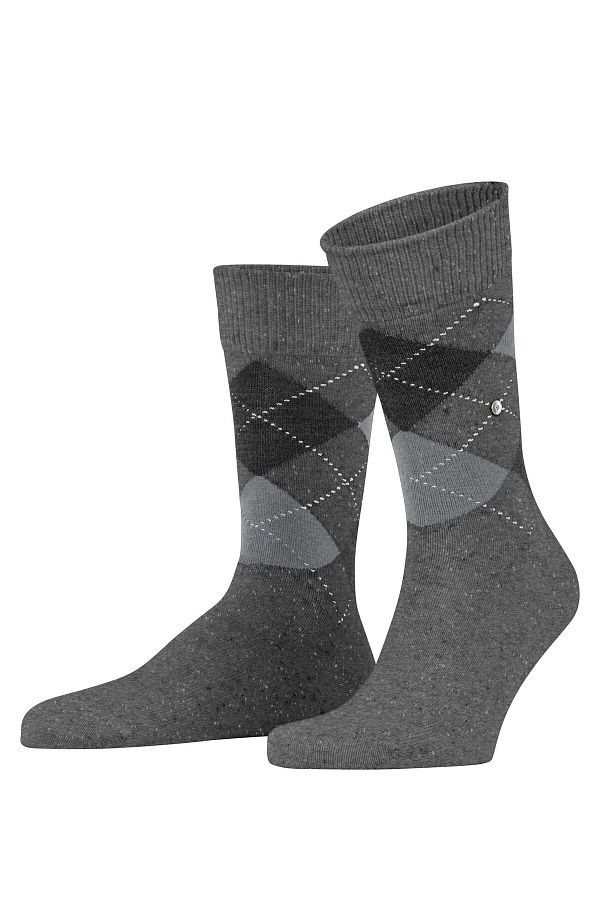 Burlington-Herren Socken – Dundee, Rautenmuster, Kurzsocken, Wolle, Einheitsgröße 1